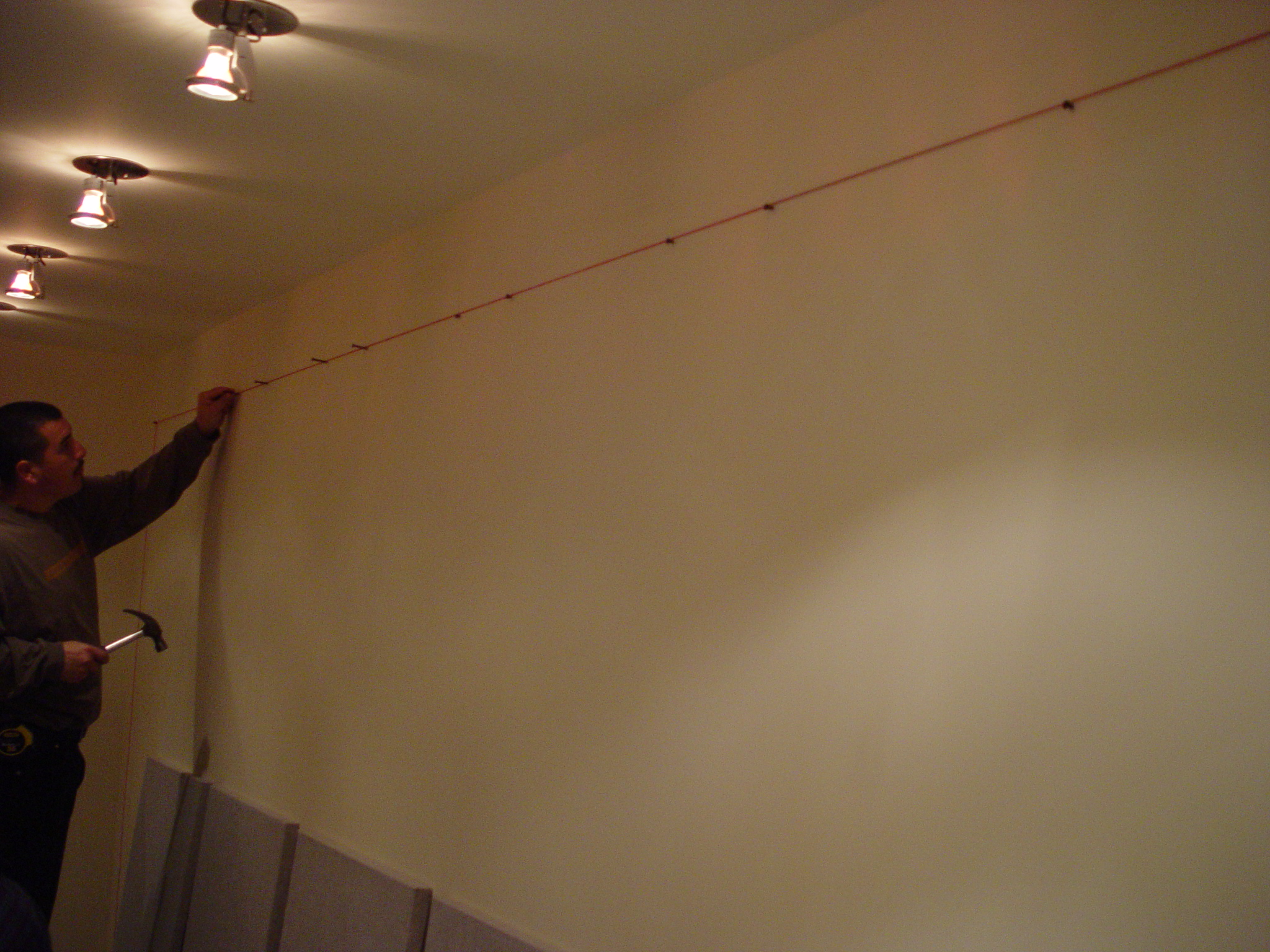 Fabric Panel Installation, Step 1 - String Level Guide